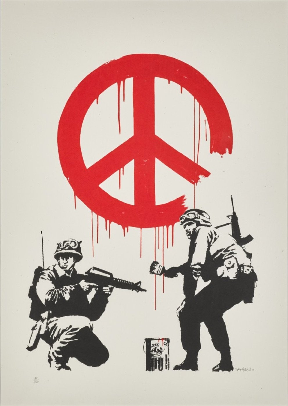 Banksy, CND Soldiers (2005), screenprint in colors