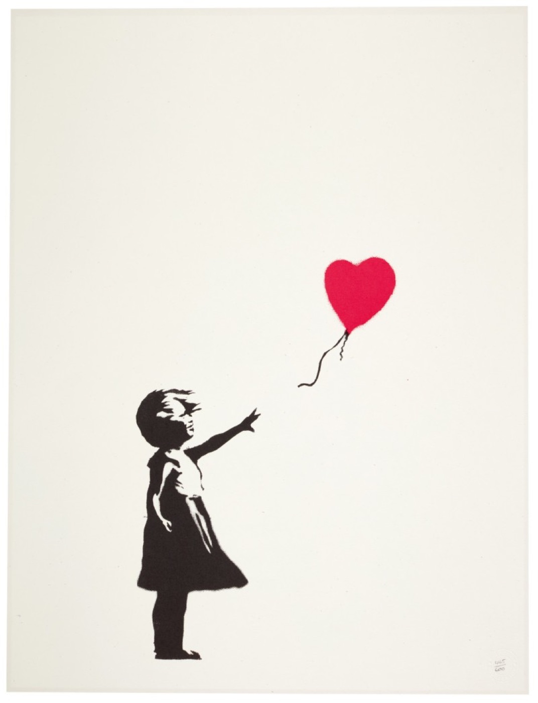 Banksy, Girl with Balloon print at auction